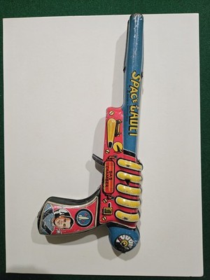 Vintage Tom Corbett SPACE CADET Gas Chamber Tin Lithograh Ray Gun