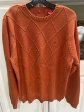 Izod Mens 100 Cotton Sweater Large Nice 