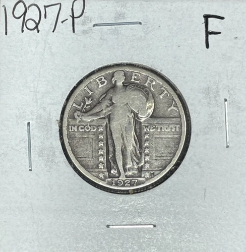 1927 STANDING LIBERTY SILVER QUARTER ~ FINE ~ NICE LOOKING COIN