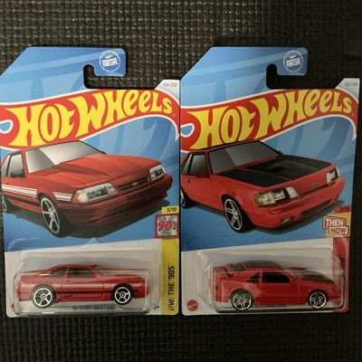 LOT OF 2 - 2024 HOT WHEELS  92 FORD MUSTANG &  84 MUSTANG SVO THEN AND NOW 90s