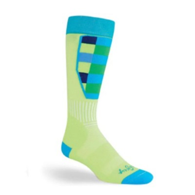 Radsocken SockGuy Plaid Mtn Tech Ski grün/blau Small/Medium