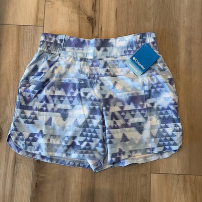 Columbia Shorts Womens Multi Lazy Creek Chill Zero Lined Active Fit Size M NWT
