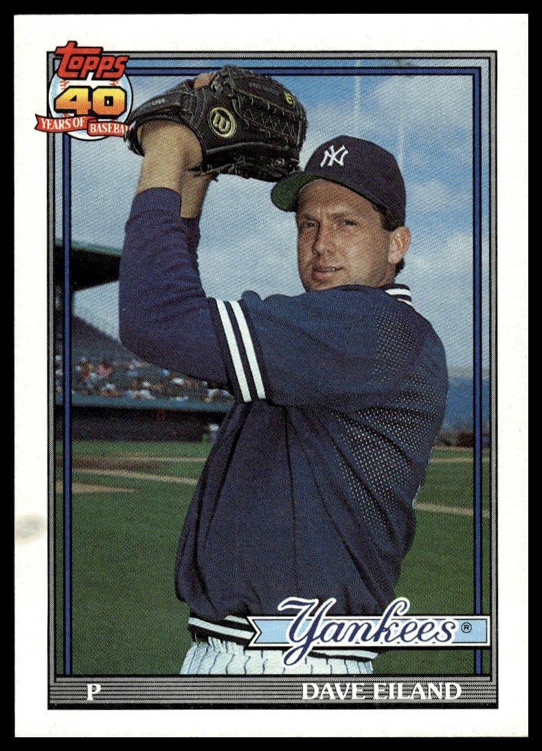 1991 Topps #611 Dave Eiland New York Yankees