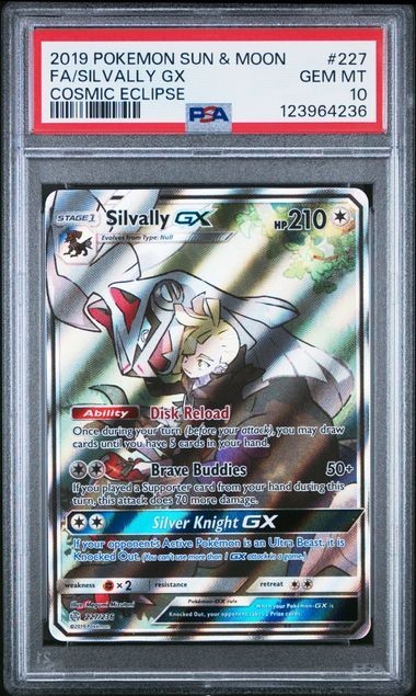 Pokemon Silvally GX Cosmic Eclipse Full Art #227 PSA 10 Gem Mint 227/236