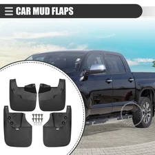 1Set Car Mud Flaps Splash Guards with Screw Black for Toyota Tundra 2007-2021