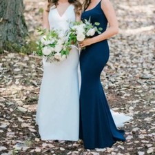 Anthropolgie BHLDN Katie May Lucy Gown Deep Navy Blue