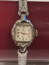 Helbros Vintage Silver Tone Women s Wind Watch