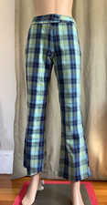 Vintage 60s 70s Plaid Pants Size Small/XS