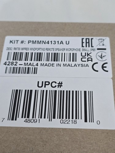 NUEVO 3 x Motorola PMMN4131AU -RM730 IMPRES Micrófono Altavoz Pequeño (IP68)