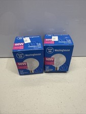 2 Westinghouse Vintage G16-1/2 120V 25W Clear Candelabra Base Light Bulbs 4