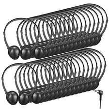 Pack Headphones Bulk Classroom Headphones, about 4ft/ 120 cm long 30 Black