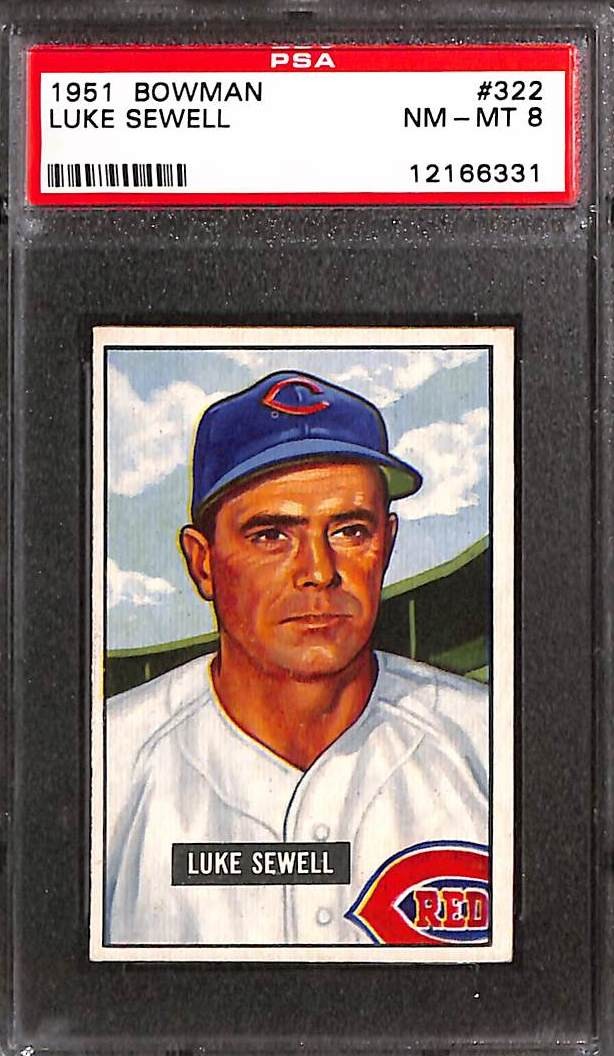 1951 Bowman #322 Luke Sewell PSA 8 NM-MT 12166331