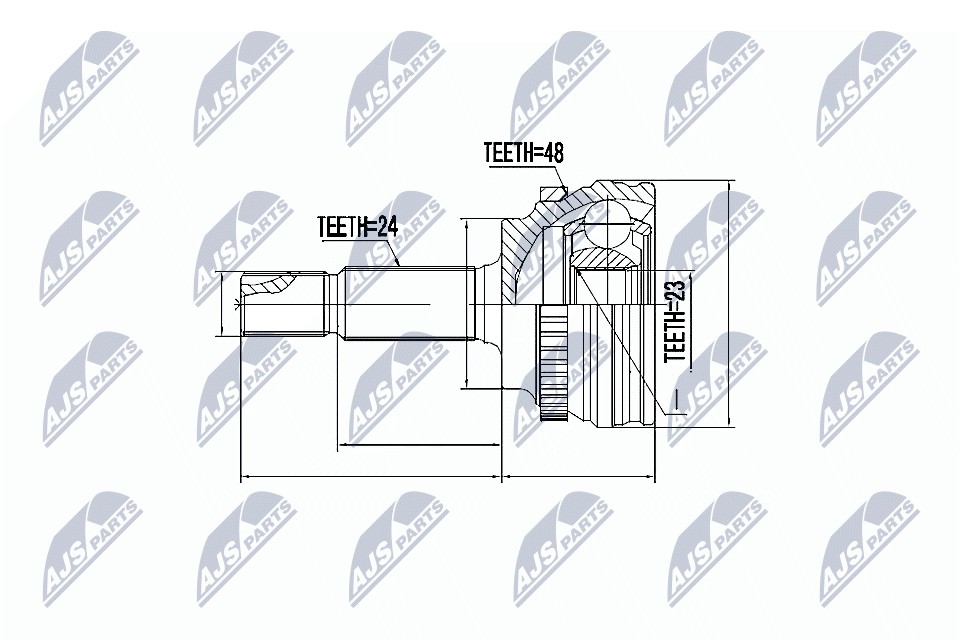 Fits NTY NPZ-TY-056 OUTER CV JOINT