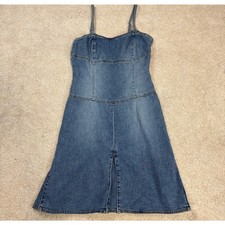 Tommy Hilfiger Tommy Jeans Vintage 2002 Sleeveless Denim Dress Size S GUC