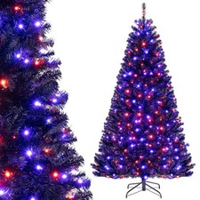 7' Halloween Tree Artificial Decoration Tree w/1040 Branch Tips 6 Lighting Modes