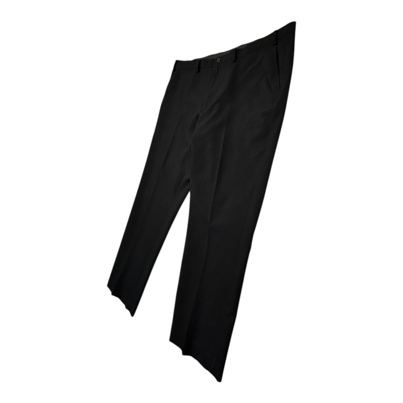 F&F Trousers Men's Uk Size 40"W 29"L Black Pockets Zip Button Pleated Smart image 2