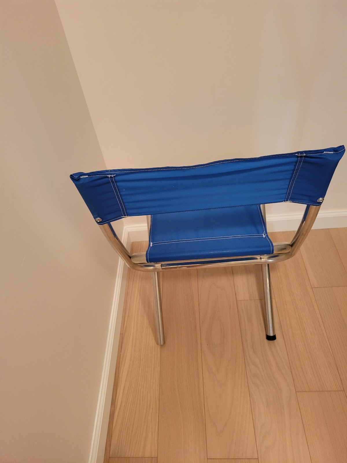 Vintage Coleman Company Aluminum Blue Camping Folding Chair Lightweight