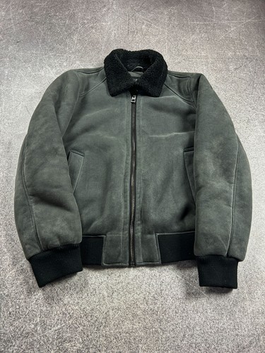 Vintage Streetwear Japanese Style Guess Leather Bomber Jacket with Fur 90s Y2K