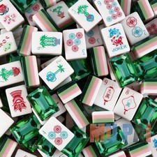 American Mahjong Game Set,160 Emerald Layered Mah Jong Tiles Family Party Gift 