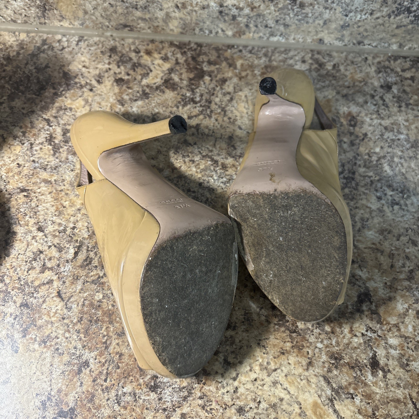 GUCCI SOFÍA   Platform Nude Slingback Open Toe St… - image 11