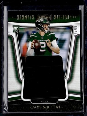 2021 Panini Playbook #MAM-ZWI Zach Wilson Mammoth Material Gold 92/99