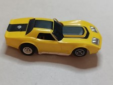 1970'S AURORA AFX CHEVROLET CORVETTE HO SCALE SLOT CAR BLK/ YELLOW