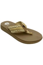 Yellow Box Women's Genevia Thong Sandals Natural