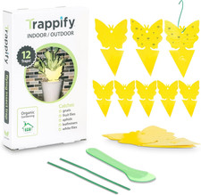 Sticky Gnat Traps for House Indoor - Yellow Fruit Fly Traps for Indoors Outdoor