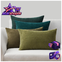 Kissenbezug 30X50 Cm GrüN 4Er Set Cord Flauschig Dekokissen FüR Sofa