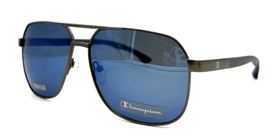 Champion Cualter C01 Black Blue Polarized Rectangle Sunglasses 59 13 142