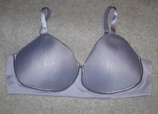 Breezies Women's Bra Sz 44C Featherlite Breathe Wirefree T-Shirt Blue A679217