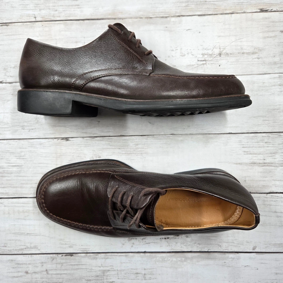 Sandro Moscolino Leather  Men\'s Brown Oxfords Lace-Up Size 13D Office Amazon.com | Sandro Moscoloni Men main image 4