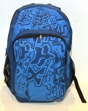 Fox Racing Azul Mochila Limpieza Exterior Motocicleta Escuela Bolso Laptop Botella