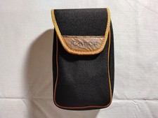 VTG Canon Black Brown Vinyl Belt Loop Carrying Case for Compact Camera Japan