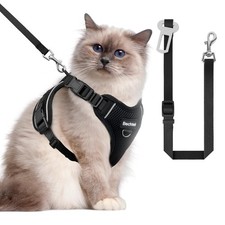Cat Harness and Leash Walking Adjustable Breathable Anti Escape Reflective M