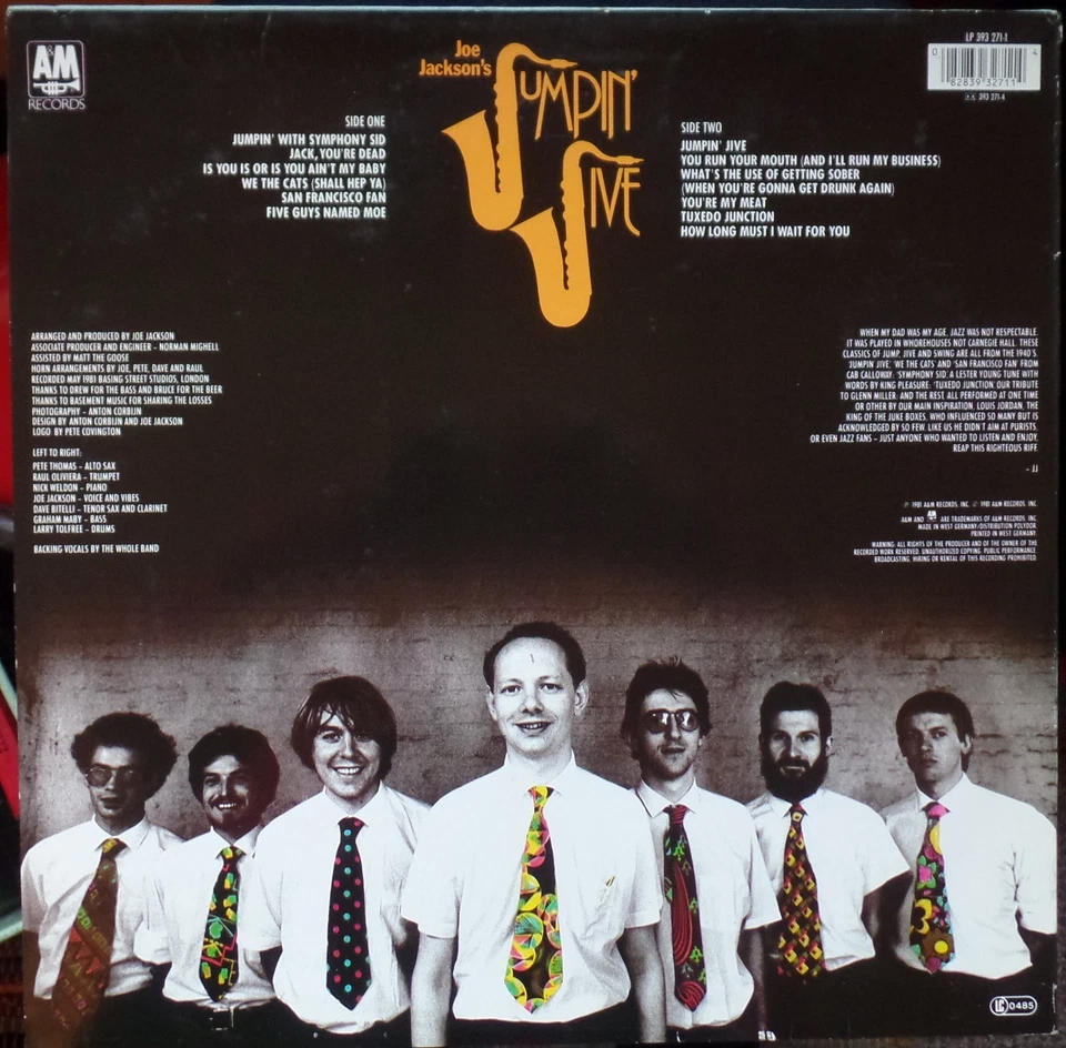 Joe Jackson - Joe Jackson's Jumpin' Jive - A&M Vinyl LP 393 271-1 (1981) - Image 2 of 4