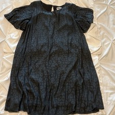 Show Me Your Mumu Black Leopard Animal Print Flutter Sleeve Mini Dress, Size Sm