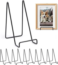 6 Pack 6 Inch Plate Stands for Display,Book Display 6inch 6pack, black 