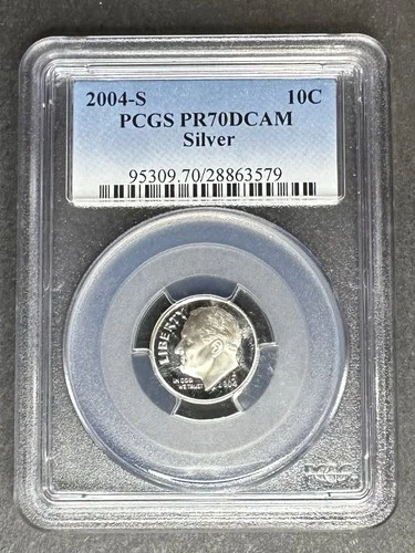 2004-S Silver Proof Roosevelt Dime PCGS PR-70 DCAM, Buy 3 Items, Get $5 Off!!