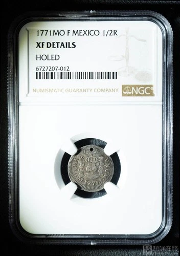 1771 MO F MEXICO 1/2 Real NGC XF Details