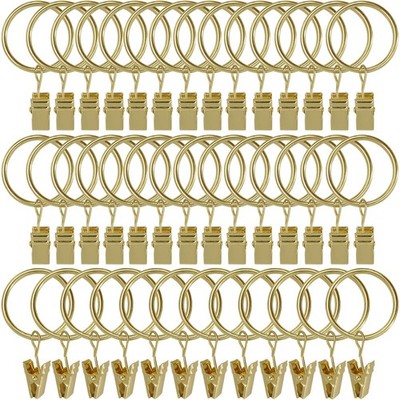 40 Pack Curtain Rings with Clips, Curtain Clip Rings Hooks, Bow Hanger Clips ...
