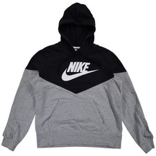 Nike Womens Hoodie Swoosh Size M Colourblock Long Sleeve Cotton Blend Hooded