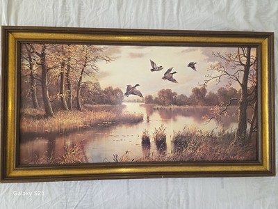 BILD VON N. GERO 'WILDENTEN AM MORGEN 88x48 CM.   79,90 EURO