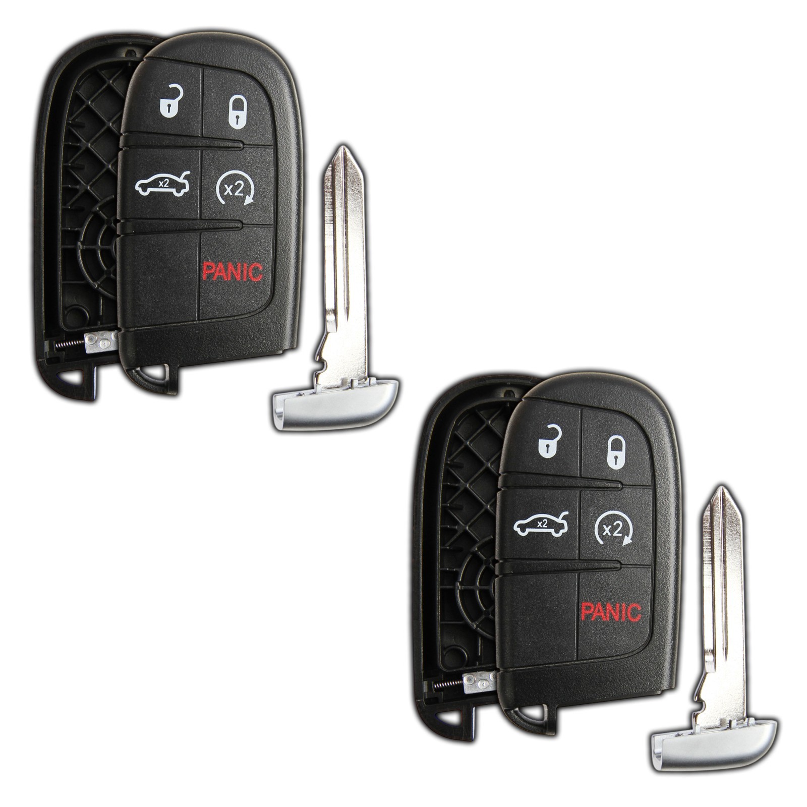 2 Key Fob Remote 5b Shell Case Replacement for Jeep Dodge Chrysler M3N-40821302