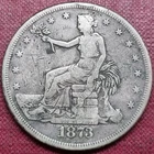 1873 S Trade Dollar $1 Early Date Silver One Dollar Better Grade VF #96179