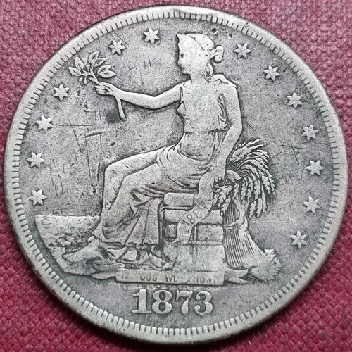 1873 S Trade Dollar $1 Early Date Silver One Dollar Better Grade VF #96179
