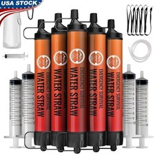 Portable Water Filter Straw BPA Free Lightweight Outdoor Survival Purifier New