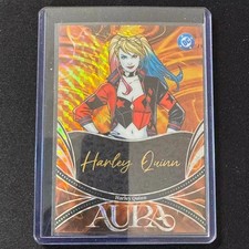 💎2025 KAKAWOW AURA DC SCRIPT ART ORANGE REFRACTOR AUTO /75 HARLEY QUINN