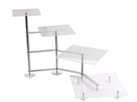 Aluminium TortenstäNder Hochzeit 4 Etagen Etagere Alu Treppe Acryl Acrylglas