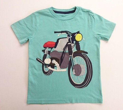 BODEN BOYS APPLIQUE TOP T-SHIRT SHORT SLEEVED PLANE -BIKE-LOGO AGES 2-12 BNWOT - 第 6/21 張圖片